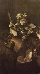 Der junge Mann und die alte Frau, 1614